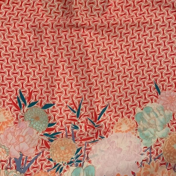 Bobeau cold  shoulder bell sleeve flower pattern XL blouse preloved ❤️ - Picture 7 of 13